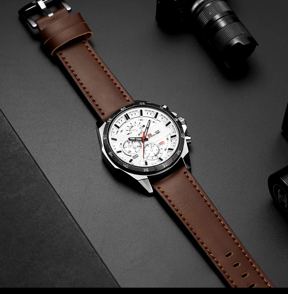 2023 New Dropshipping Racing Car Mens Watches Top Brand Luxury Sport Reloj Hombre Casual Big Dial Military Leather Black Watches