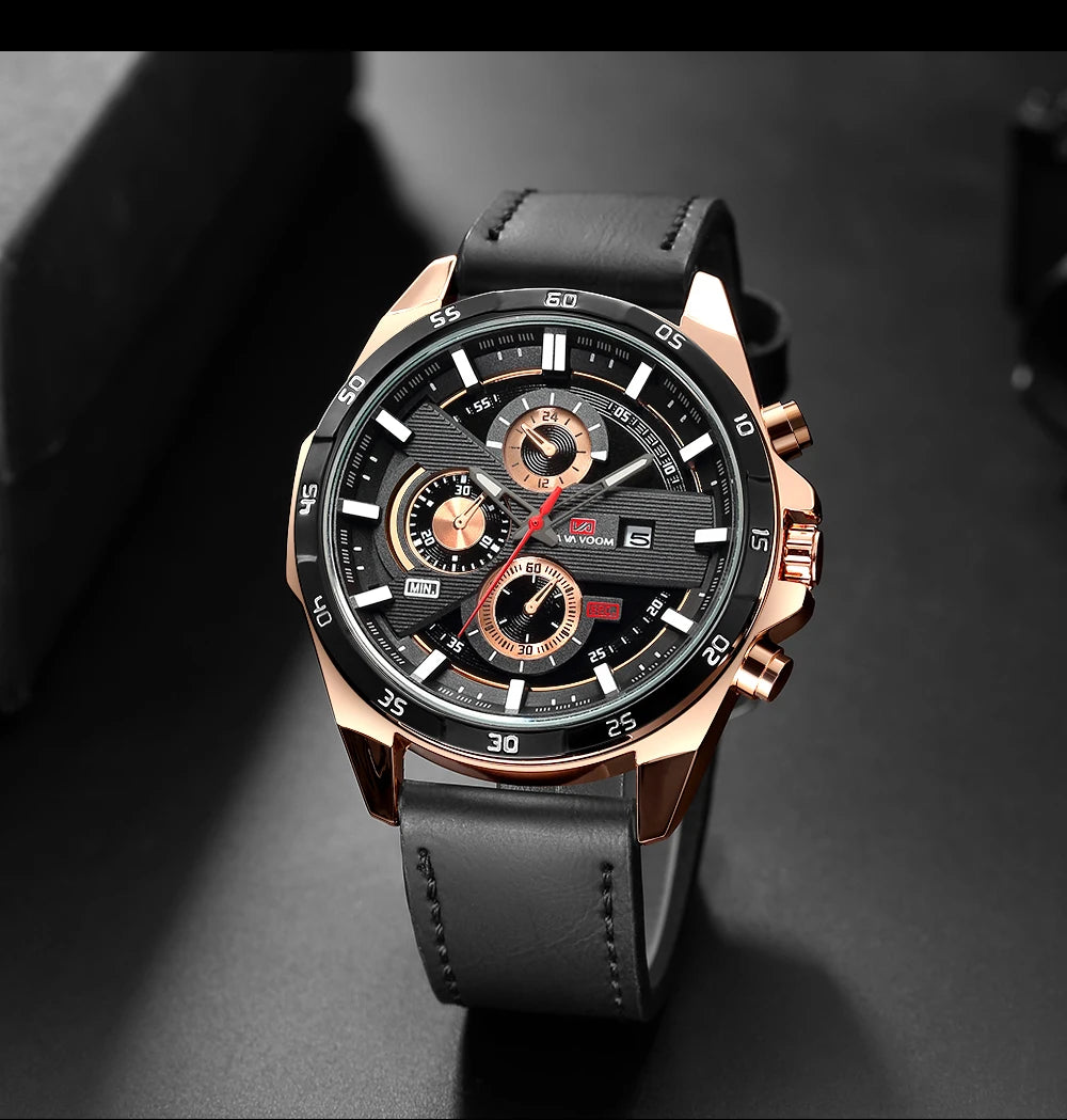 2023 New Dropshipping Racing Car Mens Watches Top Brand Luxury Sport Reloj Hombre Casual Big Dial Military Leather Black Watches