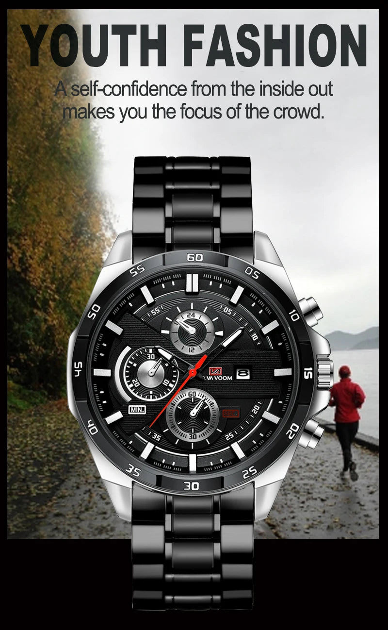 2023 New Dropshipping Racing Car Mens Watches Top Brand Luxury Sport Reloj Hombre Casual Big Dial Military Leather Black Watches