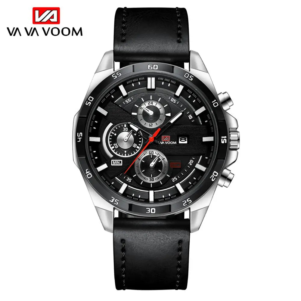 2023 New Dropshipping Racing Car Mens Watches Top Brand Luxury Sport Reloj Hombre Casual Big Dial Military Leather Black Watches
