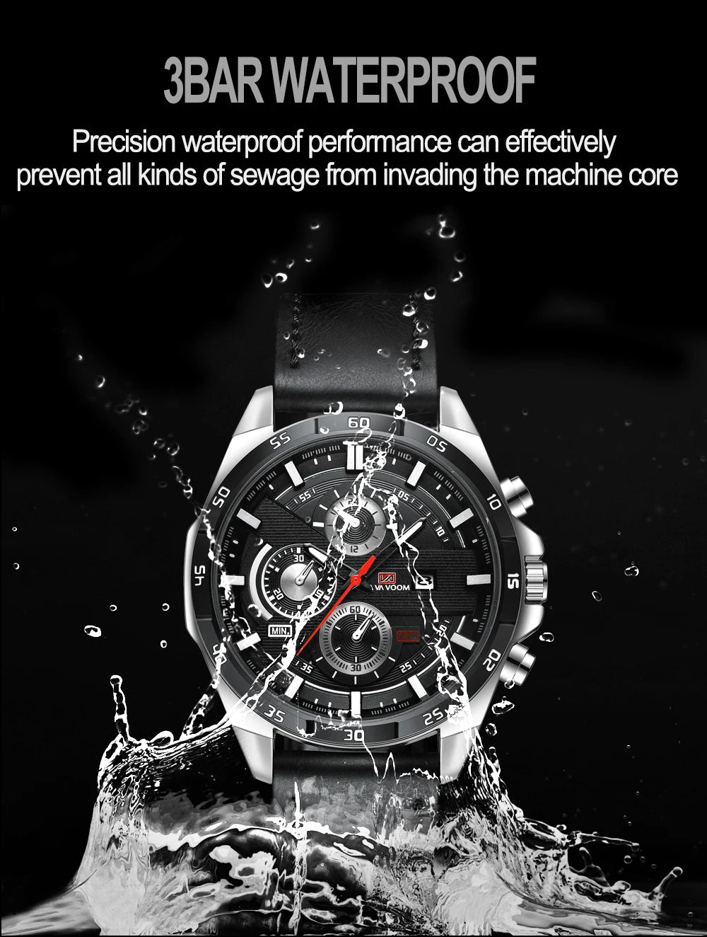 2023 New Dropshipping Racing Car Mens Watches Top Brand Luxury Sport Reloj Hombre Casual Big Dial Military Leather Black Watches