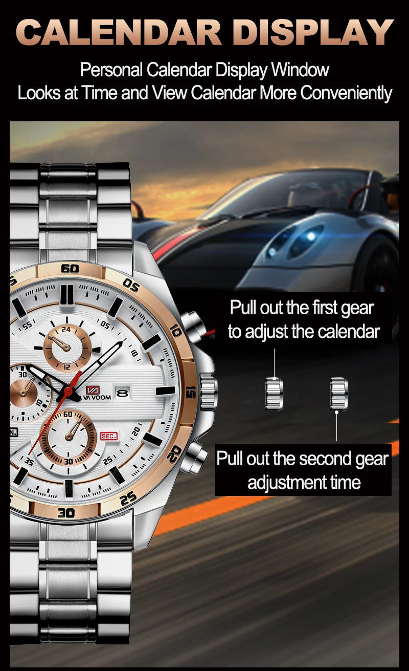 2023 New Dropshipping Racing Car Mens Watches Top Brand Luxury Sport Reloj Hombre Casual Big Dial Military Leather Black Watches