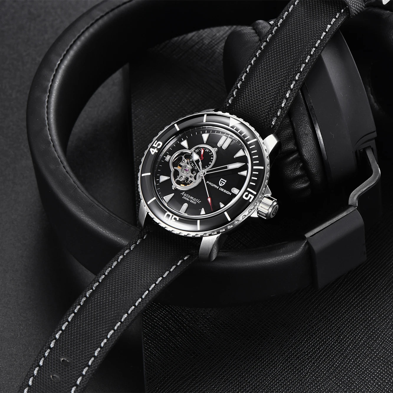 PAGANI Men's Stainless Steel Automatic Mechanical Wristwatch Sapphire Business Waterproof Tourbillon Luminous Watch