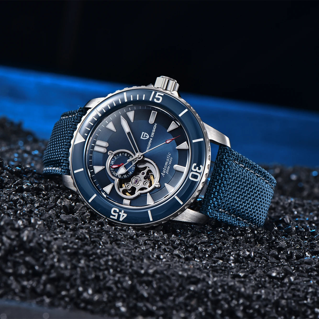 PAGANI Men's Stainless Steel Automatic Mechanical Wristwatch Sapphire Business Waterproof Tourbillon Luminous Watch