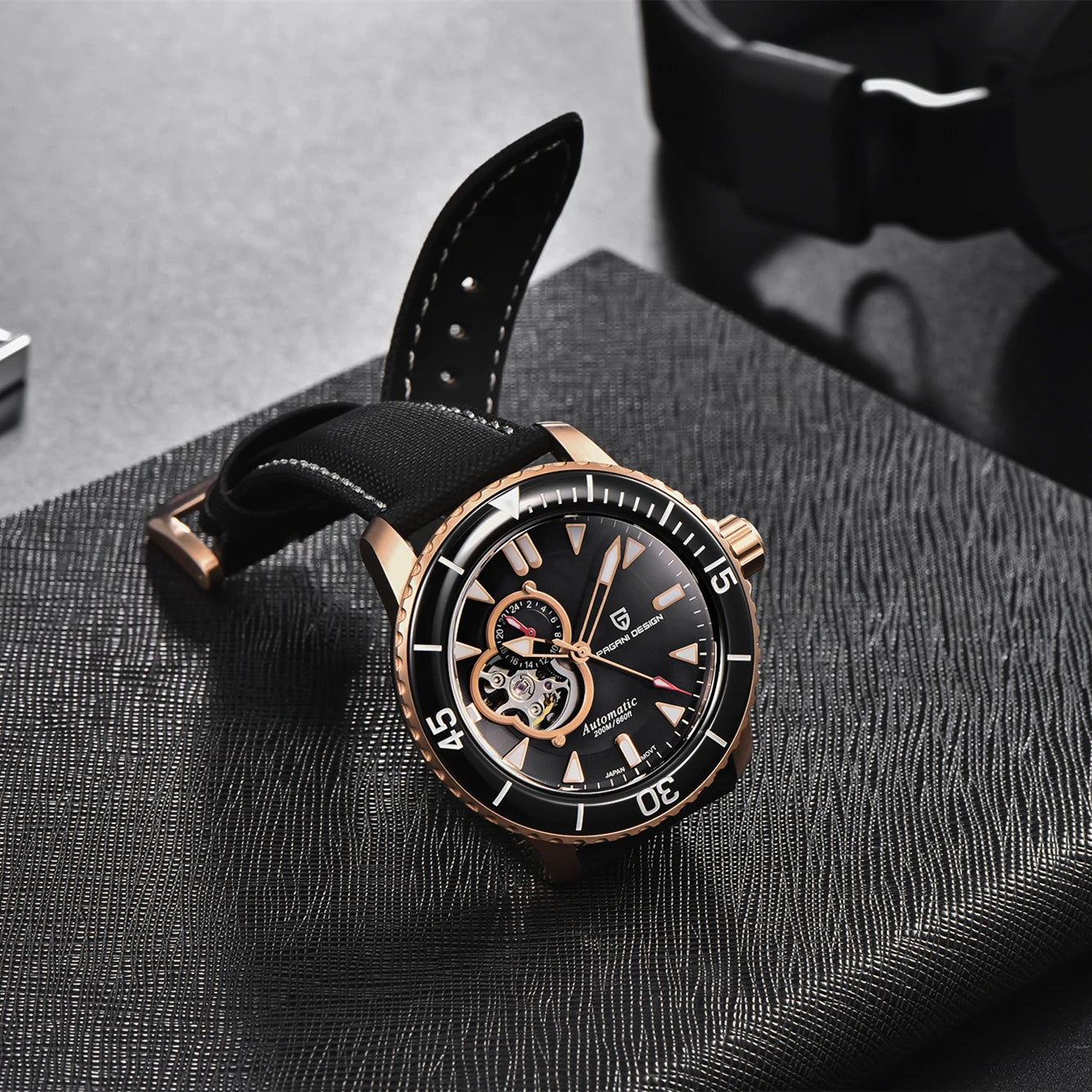 PAGANI Men's Stainless Steel Automatic Mechanical Wristwatch Sapphire Business Waterproof Tourbillon Luminous Watch