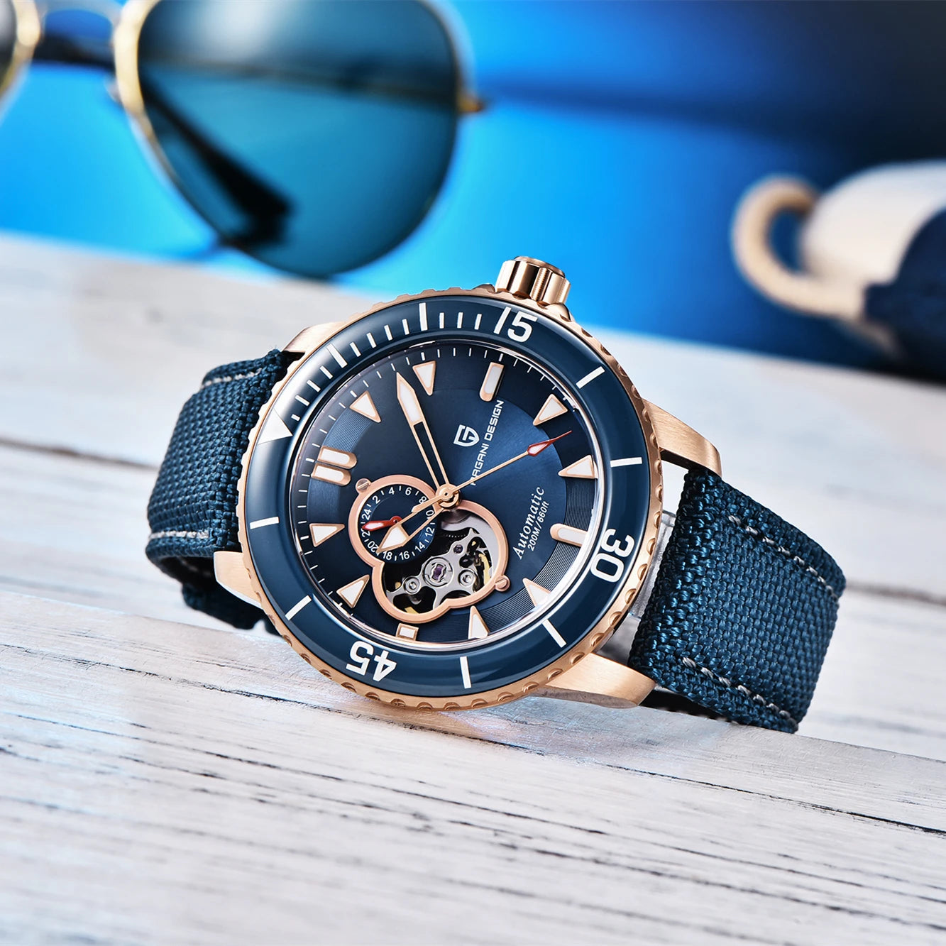 PAGANI Men's Stainless Steel Automatic Mechanical Wristwatch Sapphire Business Waterproof Tourbillon Luminous Watch
