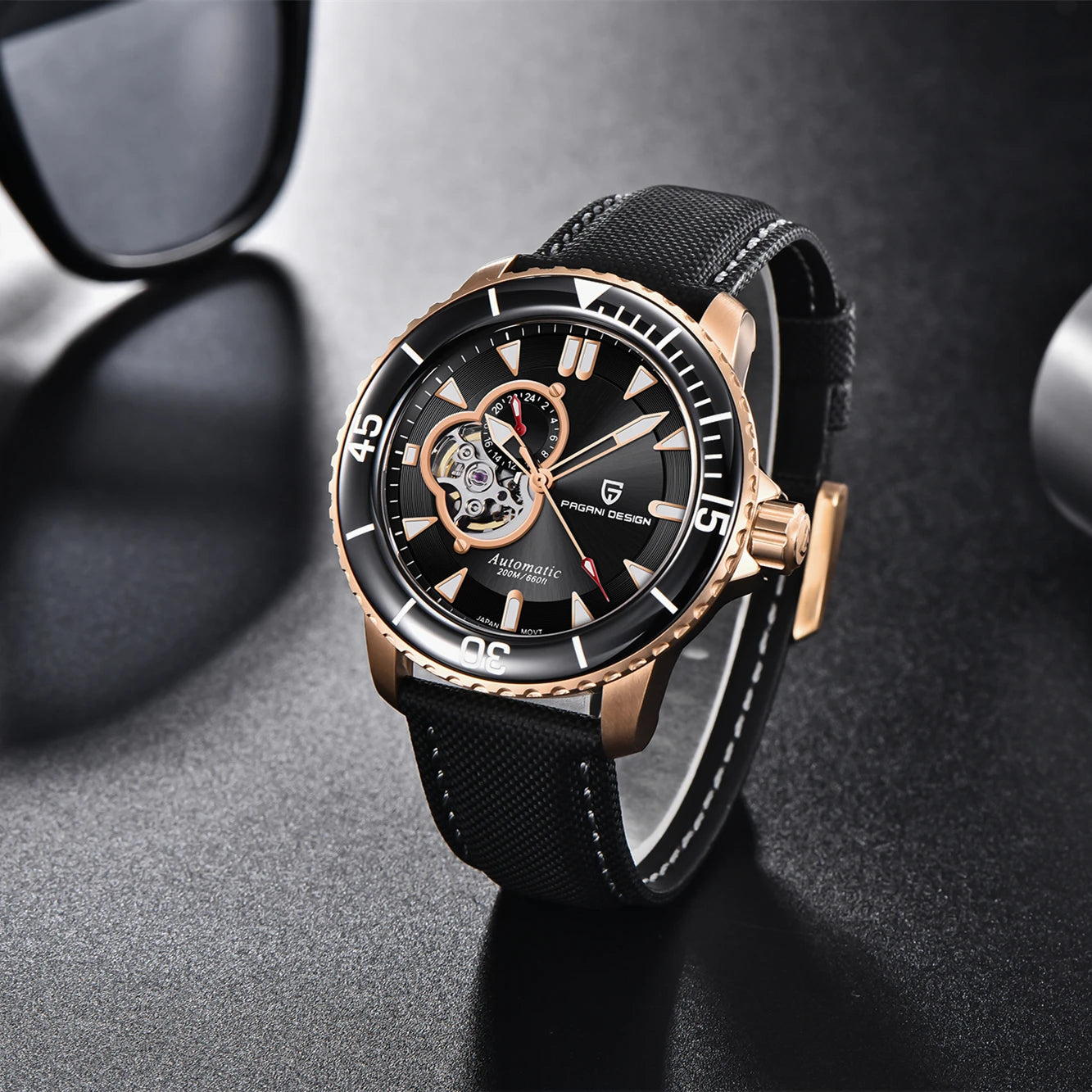 PAGANI Men's Stainless Steel Automatic Mechanical Wristwatch Sapphire Business Waterproof Tourbillon Luminous Watch