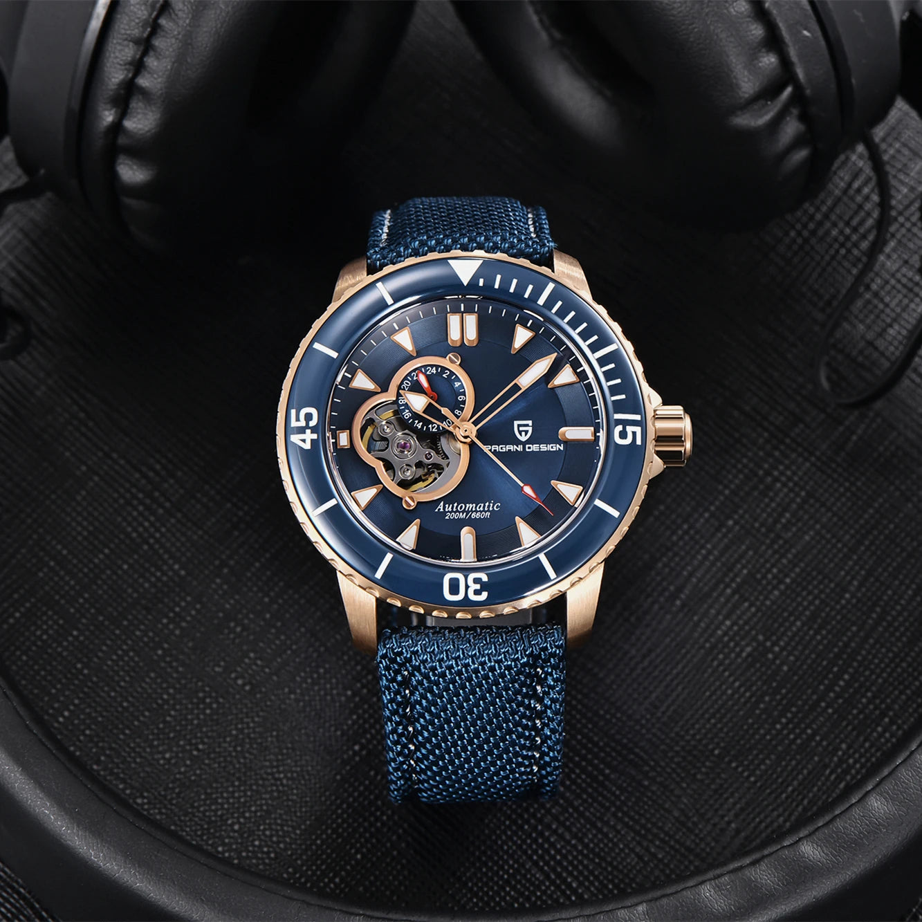 PAGANI Men's Stainless Steel Automatic Mechanical Wristwatch Sapphire Business Waterproof Tourbillon Luminous Watch
