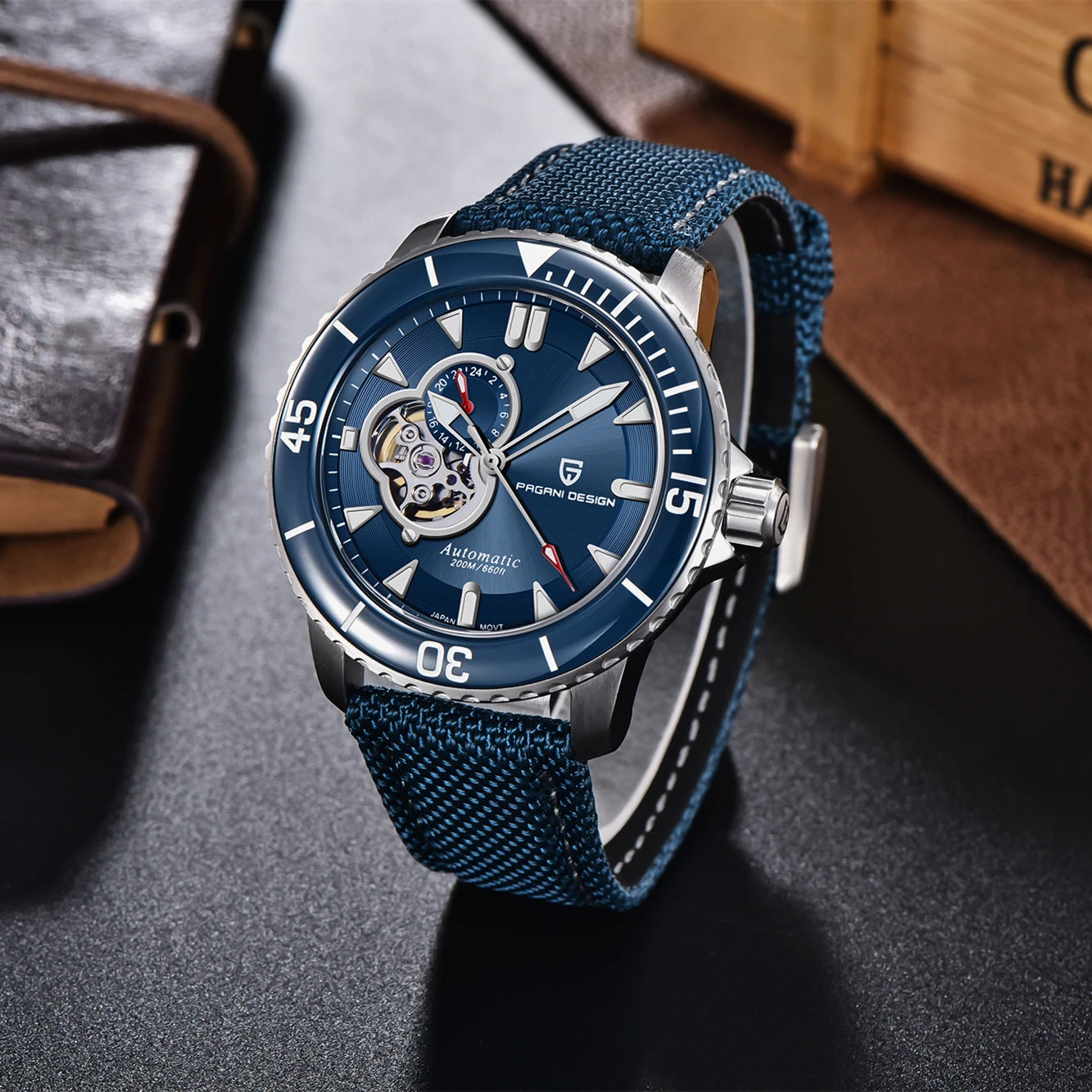 PAGANI Men's Stainless Steel Automatic Mechanical Wristwatch Sapphire Business Waterproof Tourbillon Luminous Watch