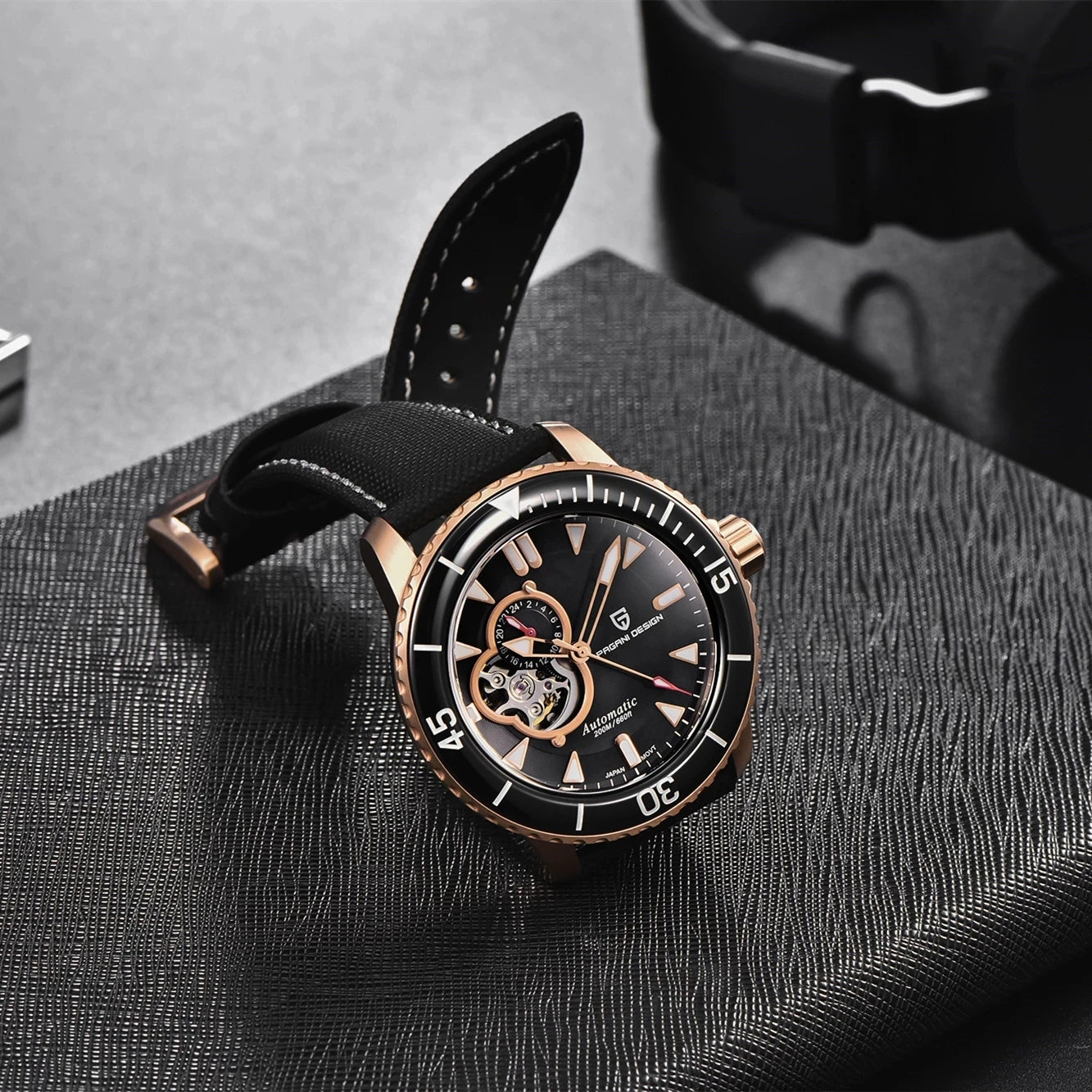 PAGANI Men's Stainless Steel Automatic Mechanical Wristwatch Sapphire Business Waterproof Tourbillon Luminous Watch