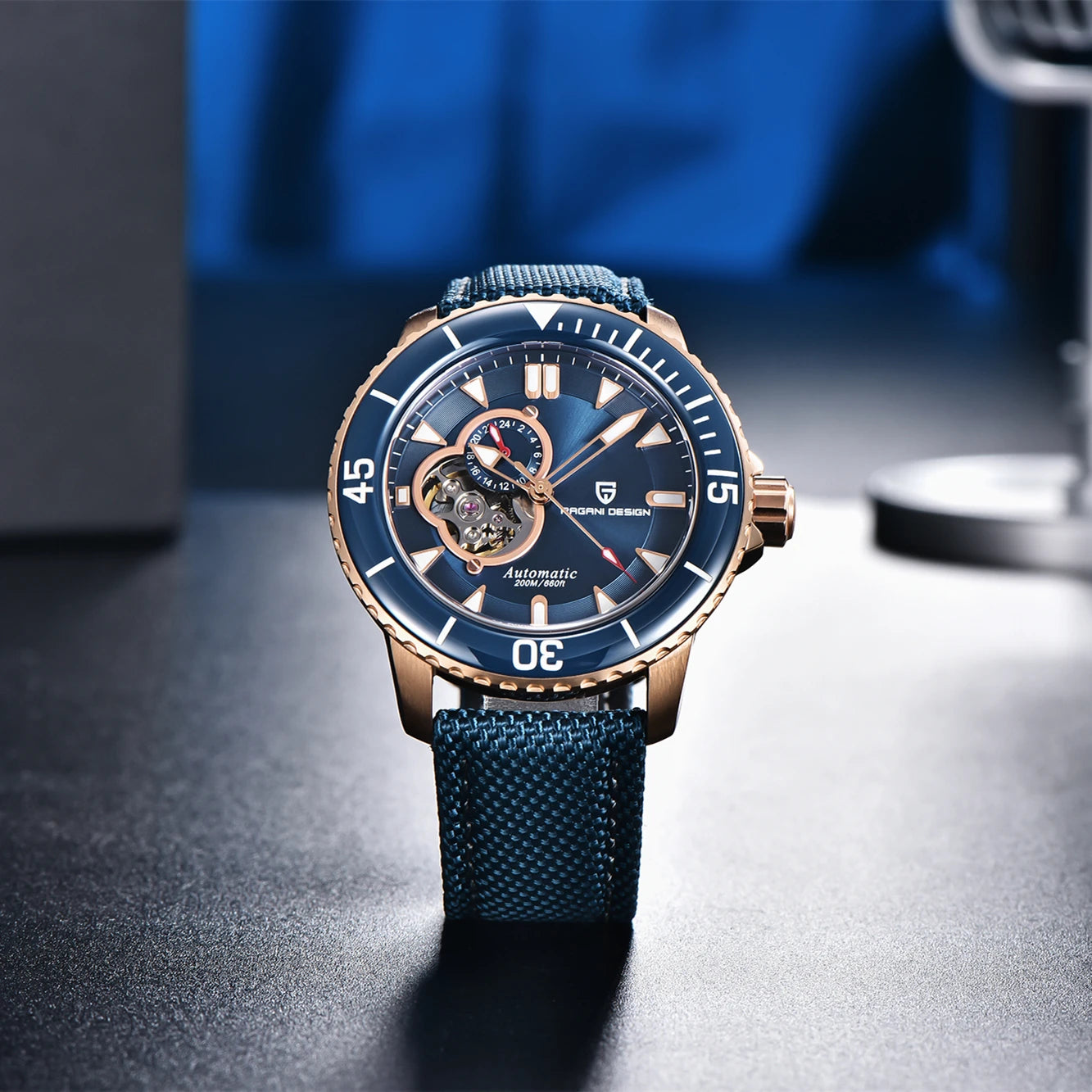 PAGANI Men's Stainless Steel Automatic Mechanical Wristwatch Sapphire Business Waterproof Tourbillon Luminous Watch
