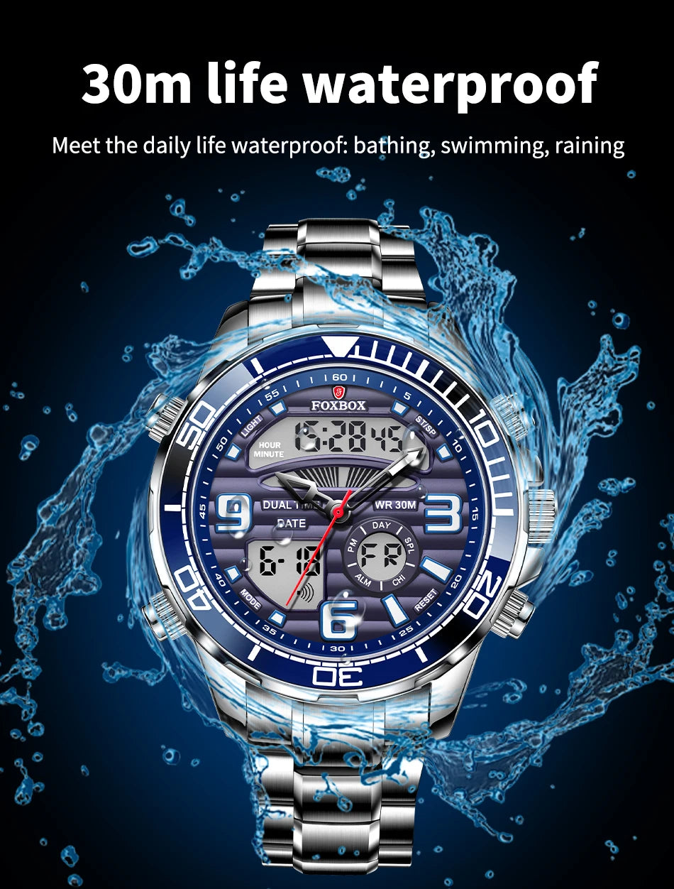 LIGE Mens Watch Top Luxury Brand Sports Military Watches Men Chronograph Quartz Wristwatch Date Digital Male Clock Reloj Hombre