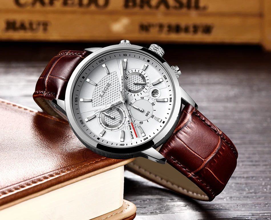 Watches Mens New LIGE Top Brand Luxury Casual Stainless Quartz Mens Watch Business Clock Male Sports Waterproof Date Chronograph