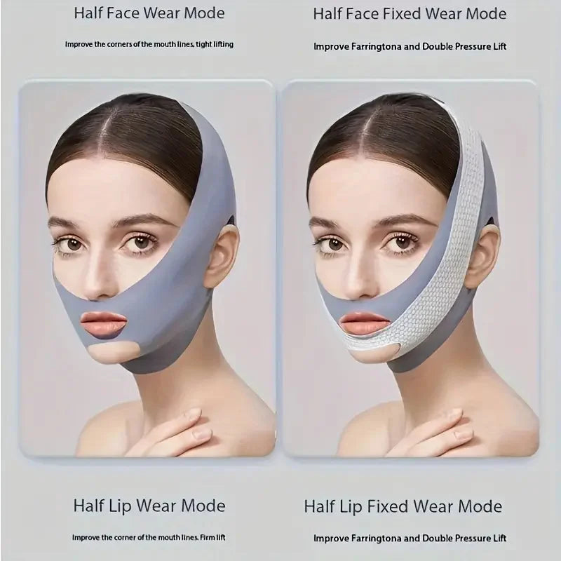 Facial slimming belt, V-shaped, double chin reducer, facial lifting belt, anti-wrinkle, facial massage, female skin care tools