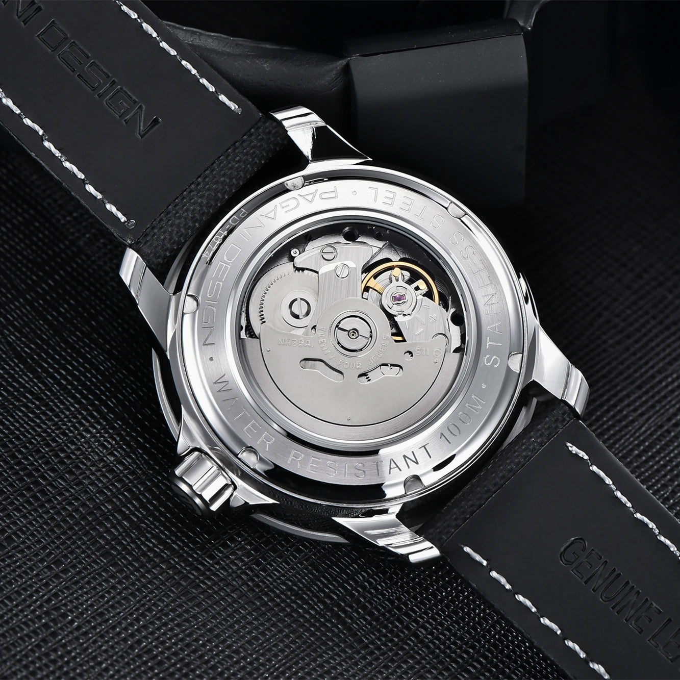 PAGANI Men's Stainless Steel Automatic Mechanical Wristwatch Sapphire Business Waterproof Tourbillon Luminous Watch