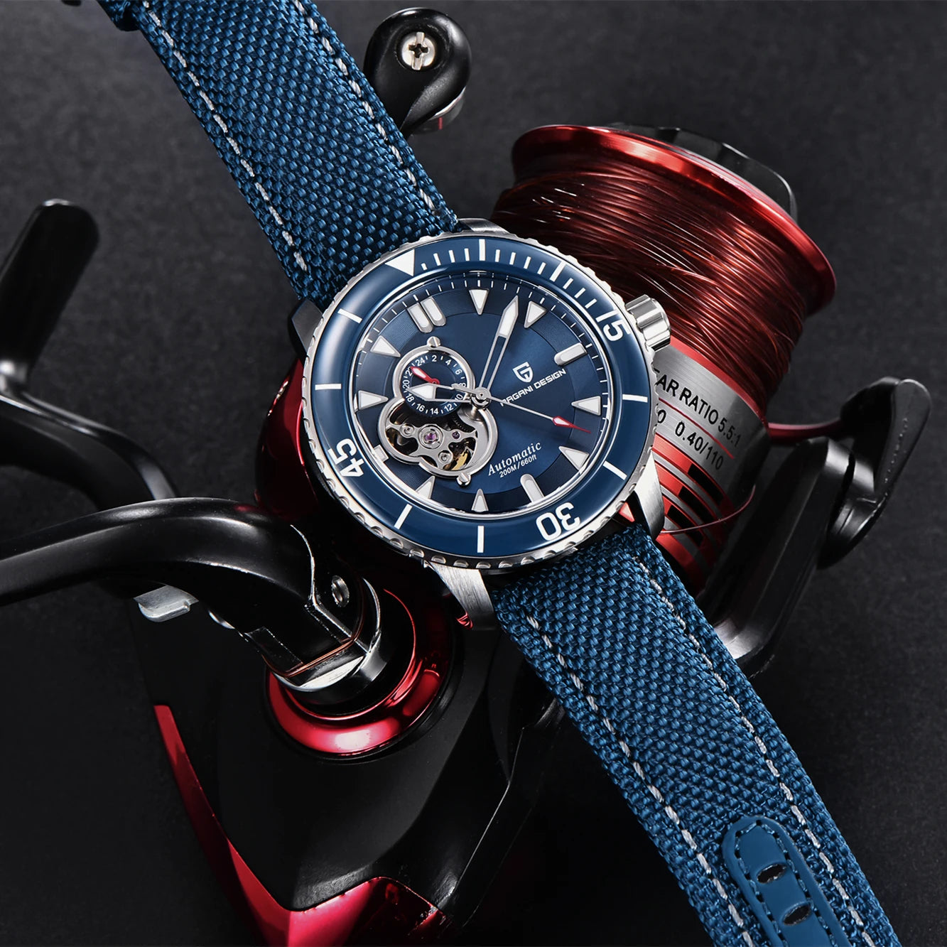 PAGANI Men's Stainless Steel Automatic Mechanical Wristwatch Sapphire Business Waterproof Tourbillon Luminous Watch