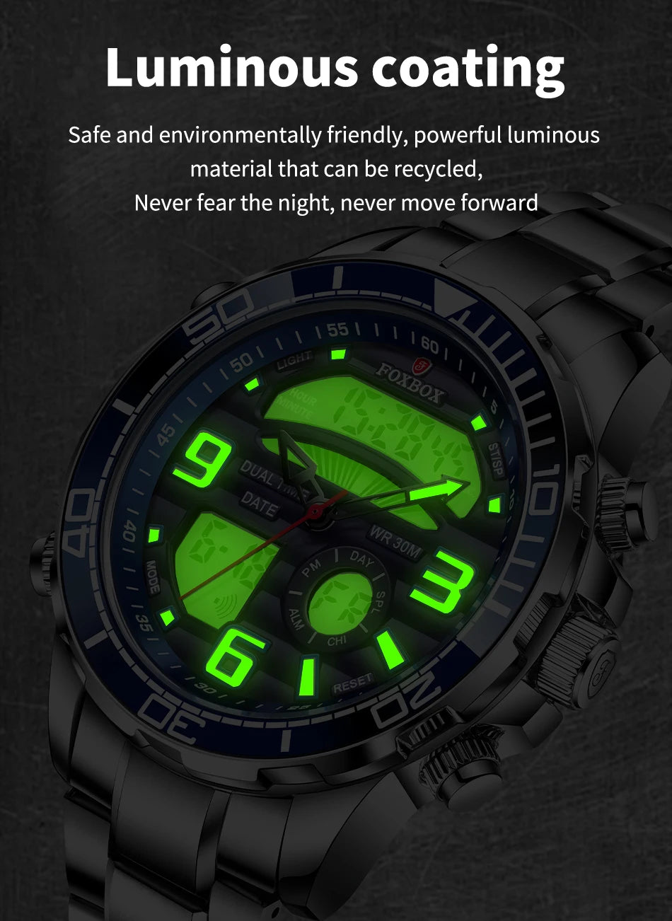 LIGE Mens Watch Top Luxury Brand Sports Military Watches Men Chronograph Quartz Wristwatch Date Digital Male Clock Reloj Hombre