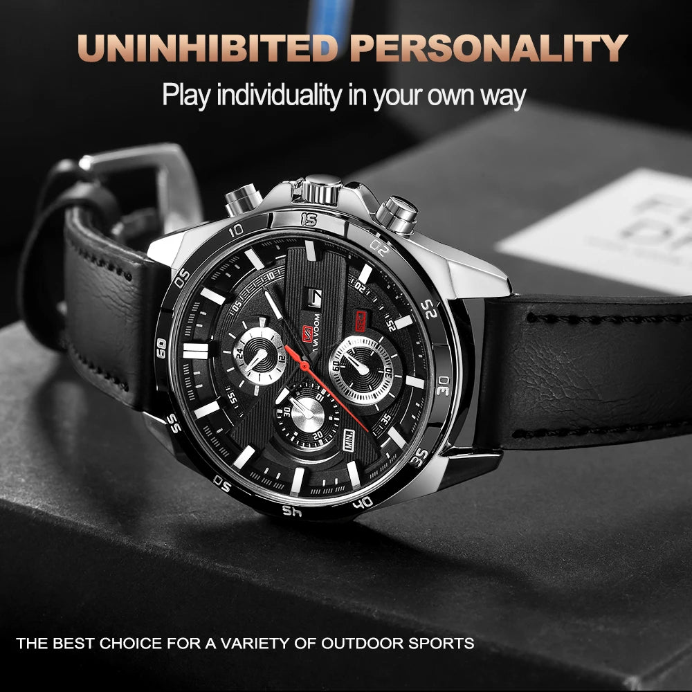 2023 New Dropshipping Racing Car Mens Watches Top Brand Luxury Sport Reloj Hombre Casual Big Dial Military Leather Black Watches