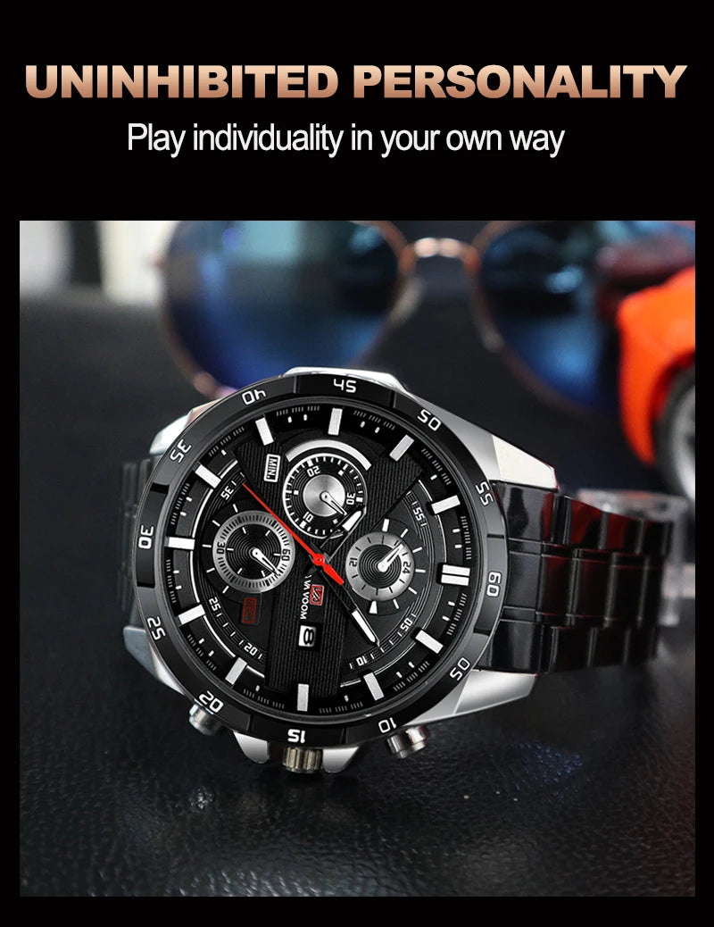 2023 New Dropshipping Racing Car Mens Watches Top Brand Luxury Sport Reloj Hombre Casual Big Dial Military Leather Black Watches