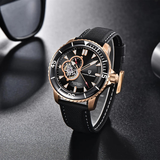 PAGANI Men's Stainless Steel Automatic Mechanical Wristwatch Sapphire Business Waterproof Tourbillon Luminous Watch