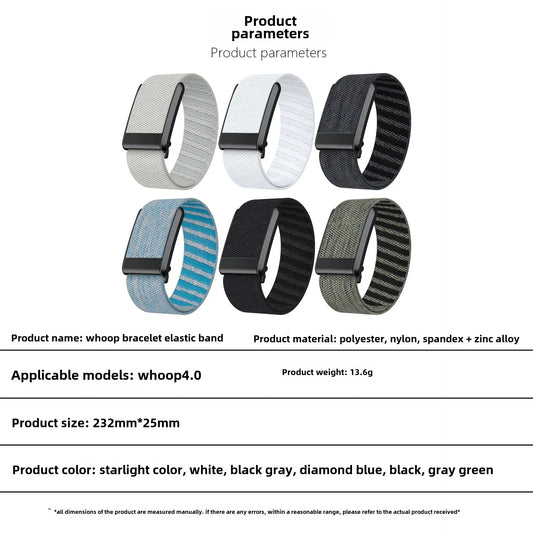 Fitness Tracking Strap Band Replacement Compatible with Whoop 4.0 and Whoop 3.0 - Odor Resistant Adjustable Breathable Band