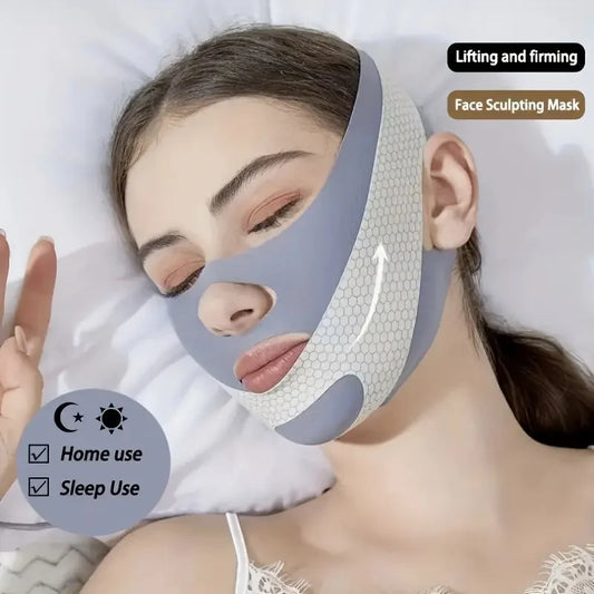 Facial slimming belt, V-shaped, double chin reducer, facial lifting belt, anti-wrinkle, facial massage, female skin care tools
